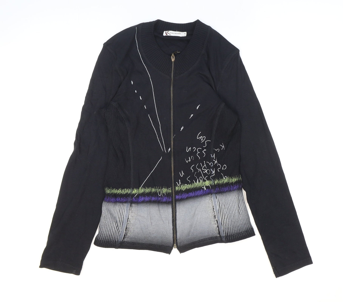 Kalisson Womens Black Jacket Size S Zip