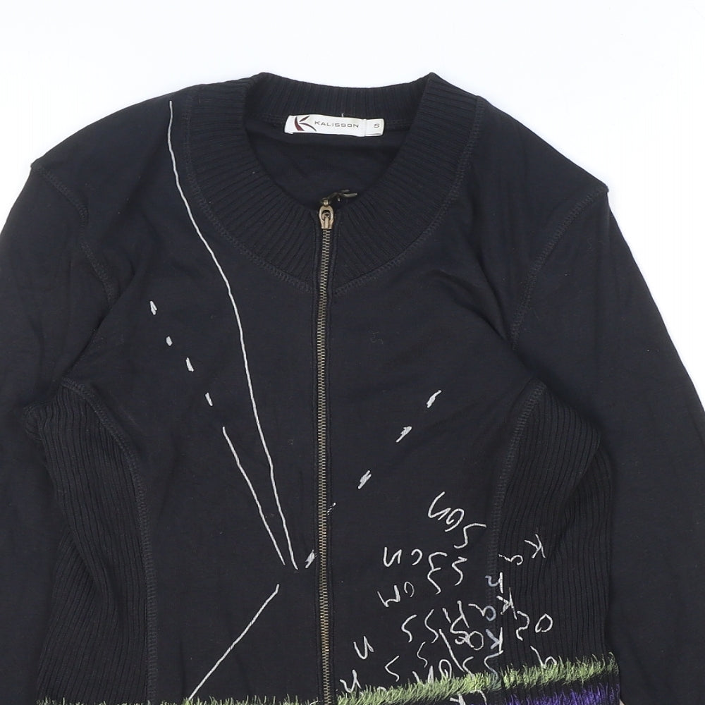 Kalisson Womens Black Jacket Size S Zip