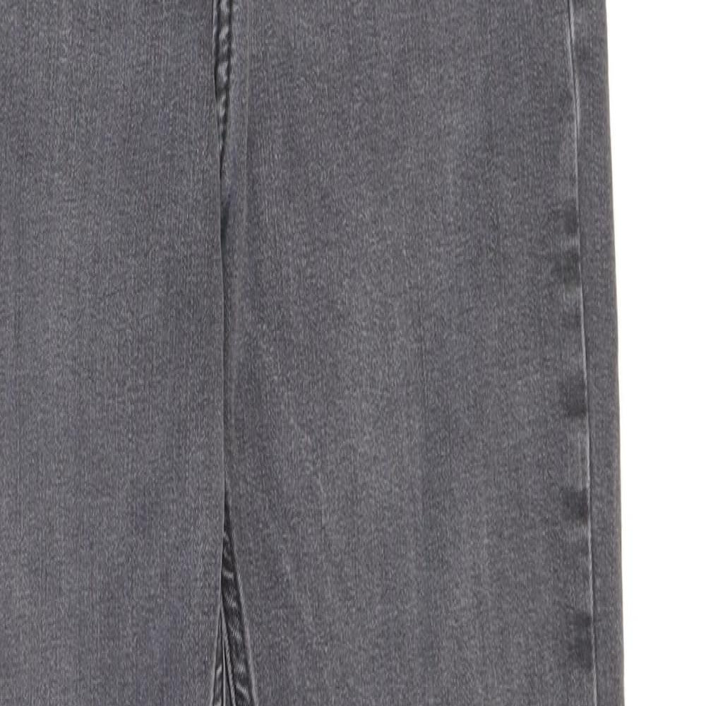 Topshop Womens Grey Cotton Skinny Jeans Size 28 in L32 in Regular Zip