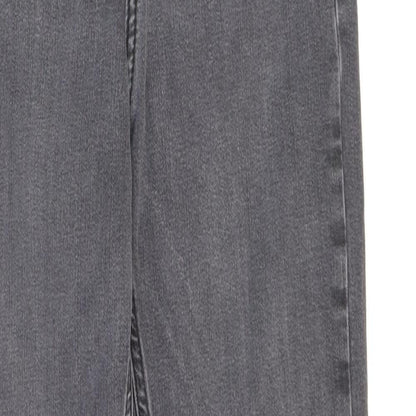 Topshop Womens Grey Cotton Skinny Jeans Size 28 in L32 in Regular Zip