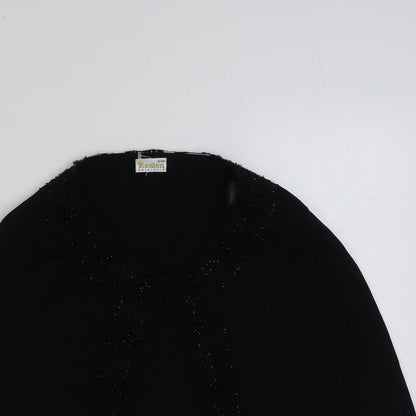 Womens UK Size S Roman Black Cardigan Jumper
