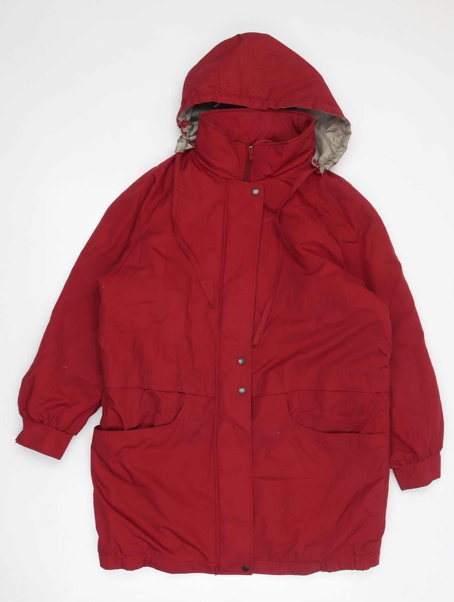Womens UK Size 12 Preworn Red Overcoat