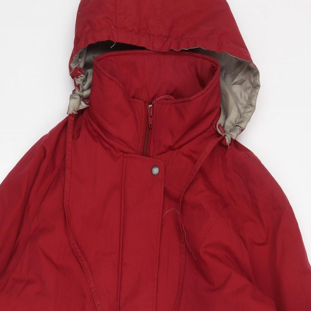 Womens UK Size 12 Preworn Red Overcoat
