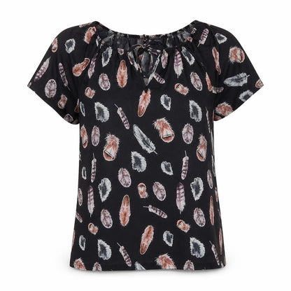 Womens UK Size XL Preworn Black Basic T-Shirt