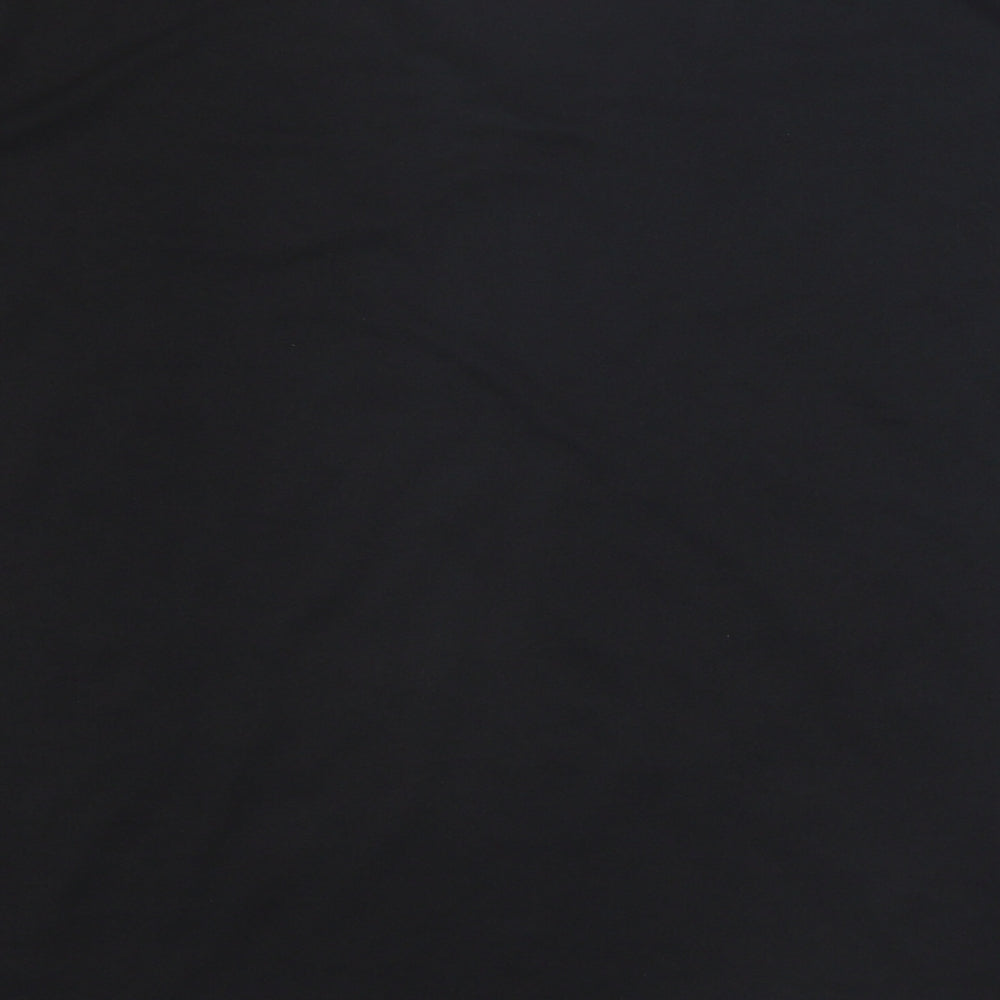 EWM Womens Black Polyester Basic T-Shirt Size M Round Neck