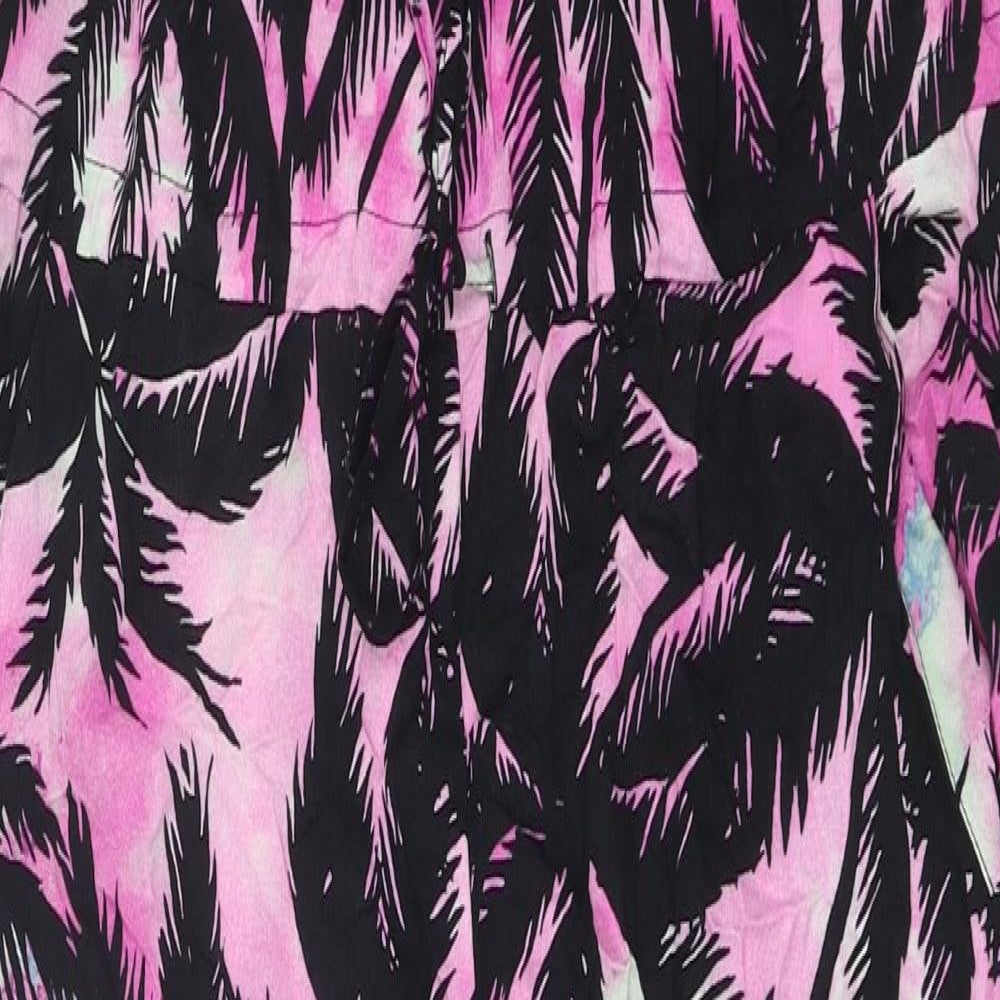 F&F Womens Multicoloured Geometric Viscose Jumpsuit One-Piece Size 6 L27 in Pullover