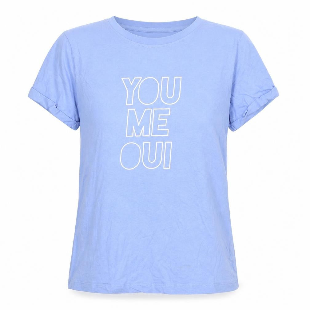 Womens UK Size 12 Paramour Blue Basic T-Shirt