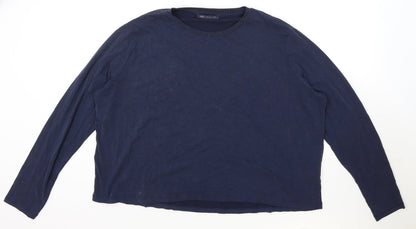 Womens UK Size 16 Marks and Spencer Blue Basic T-Shirt