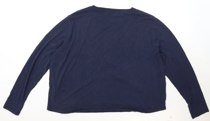 Womens UK Size 16 Marks and Spencer Blue Basic T-Shirt