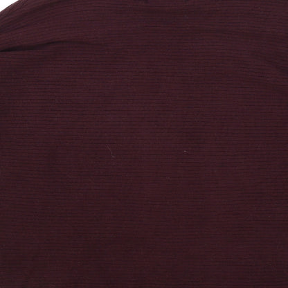 F&F Womens Purple V-Neck Acrylic Pullover Jumper Size 12