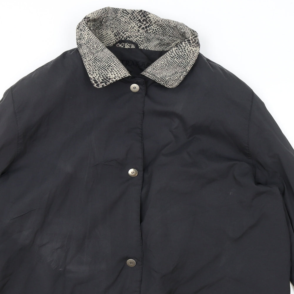 Womens UK Size One Size Astraka Black Parka Coat