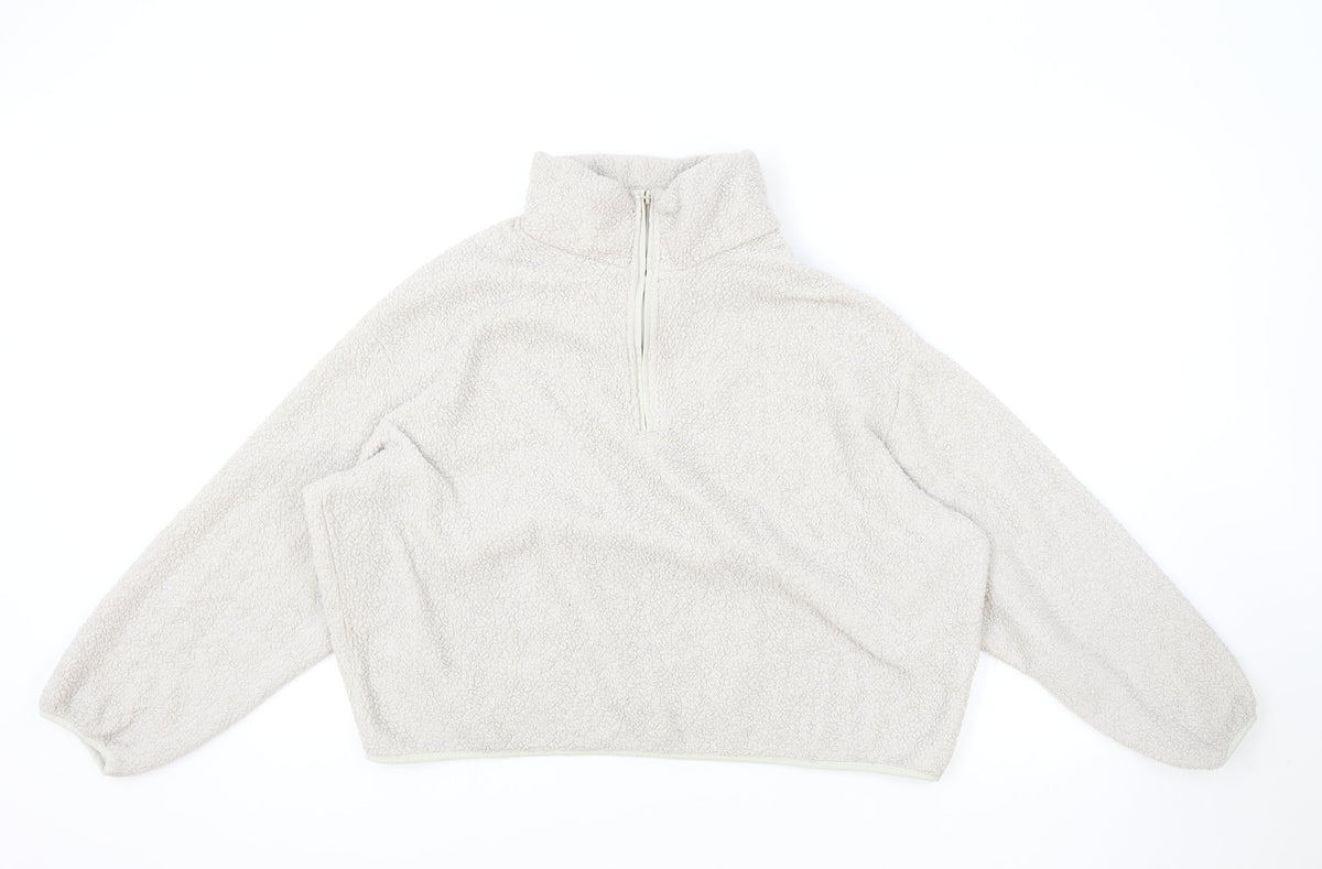 Womens UK Size S H&M Grey Henley Jumper