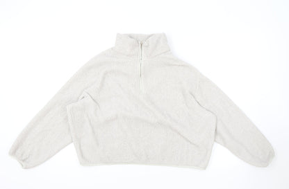 Womens UK Size S H&M Grey Henley Jumper