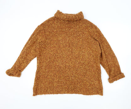Womens UK Size 8 Preworn Orange Pullover Jumper
