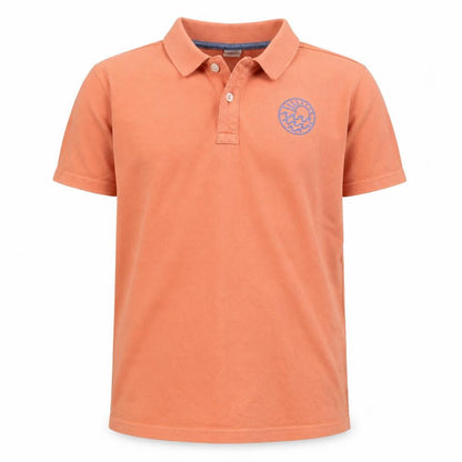 Gymboree Boys Orange 100% Cotton Basic Polo Size L Collared Pullover