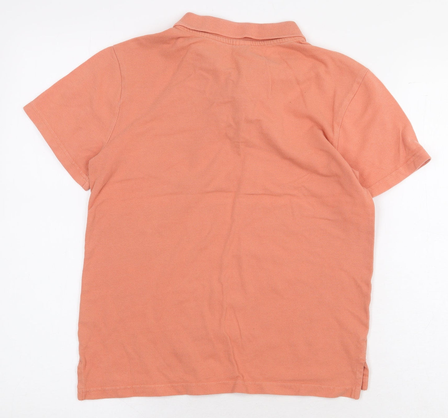 Gymboree Boys Orange 100% Cotton Basic Polo Size L Collared Pullover