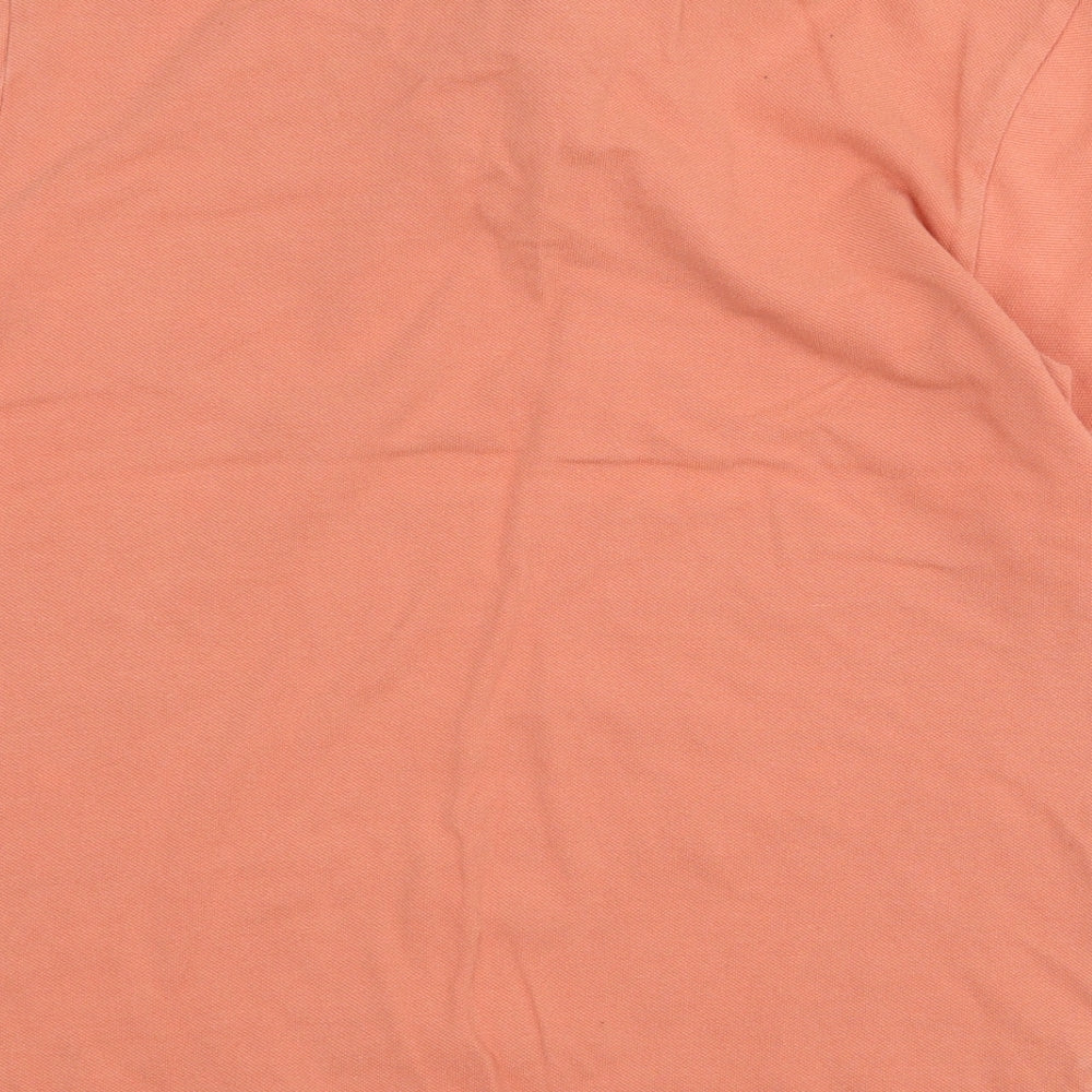 Gymboree Boys Orange 100% Cotton Basic Polo Size L Collared Pullover