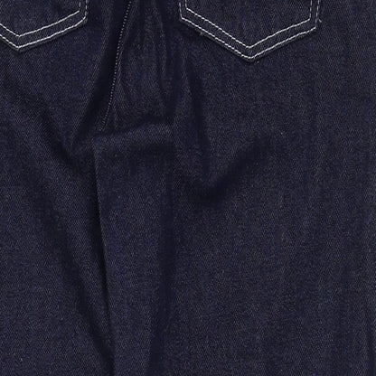 Topshop Womens Blue Polyester Straight Jeans Size 30 in L24 in Regular Button