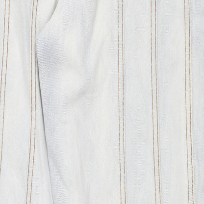 Nasty Gal Womens Blue Cotton Straight Jeans Size 10 L29 in Regular Zip - Seem Details