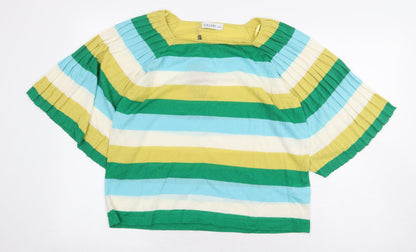 Womens UK Size M Gallery Multicoloured Basic Blouse