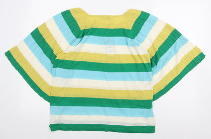 Womens UK Size M Gallery Multicoloured Basic Blouse