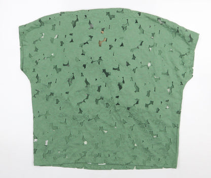 Womens UK Size S Gallery Green Basic Blouse