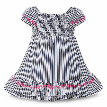 Topomini Girls Multicoloured Striped Wool A-Line Size 12 Months Boat Neck Pullover