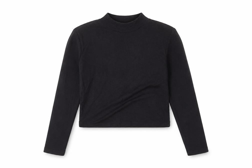 Womens UK Size S H&M Black Cropped T-Shirt