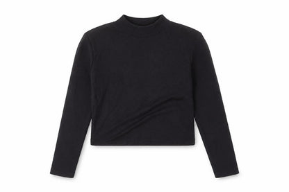 Womens UK Size S H&M Black Cropped T-Shirt