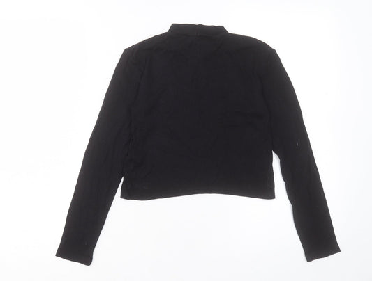Womens UK Size S H&M Black Cropped T-Shirt