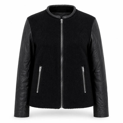H&M Womens Black Jacket Size 14 Zip