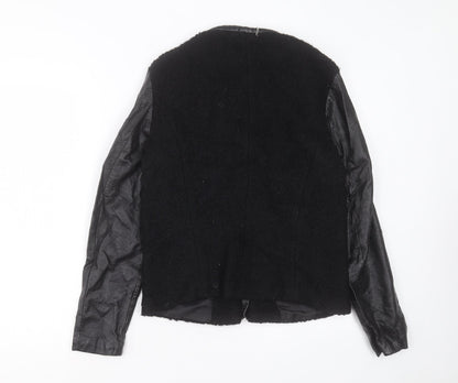 H&M Womens Black Jacket Size 14 Zip