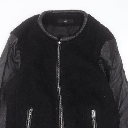 H&M Womens Black Jacket Size 14 Zip