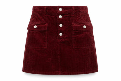 Womens UK Size 10 Denim & Co. A-Line Corduroy Skirt