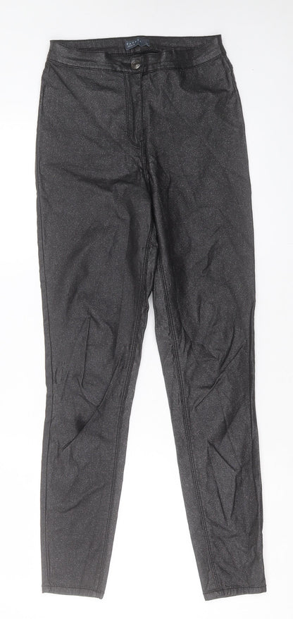 Womens UK Size 10 Papaya Regular Fit Skinny Black Jeans