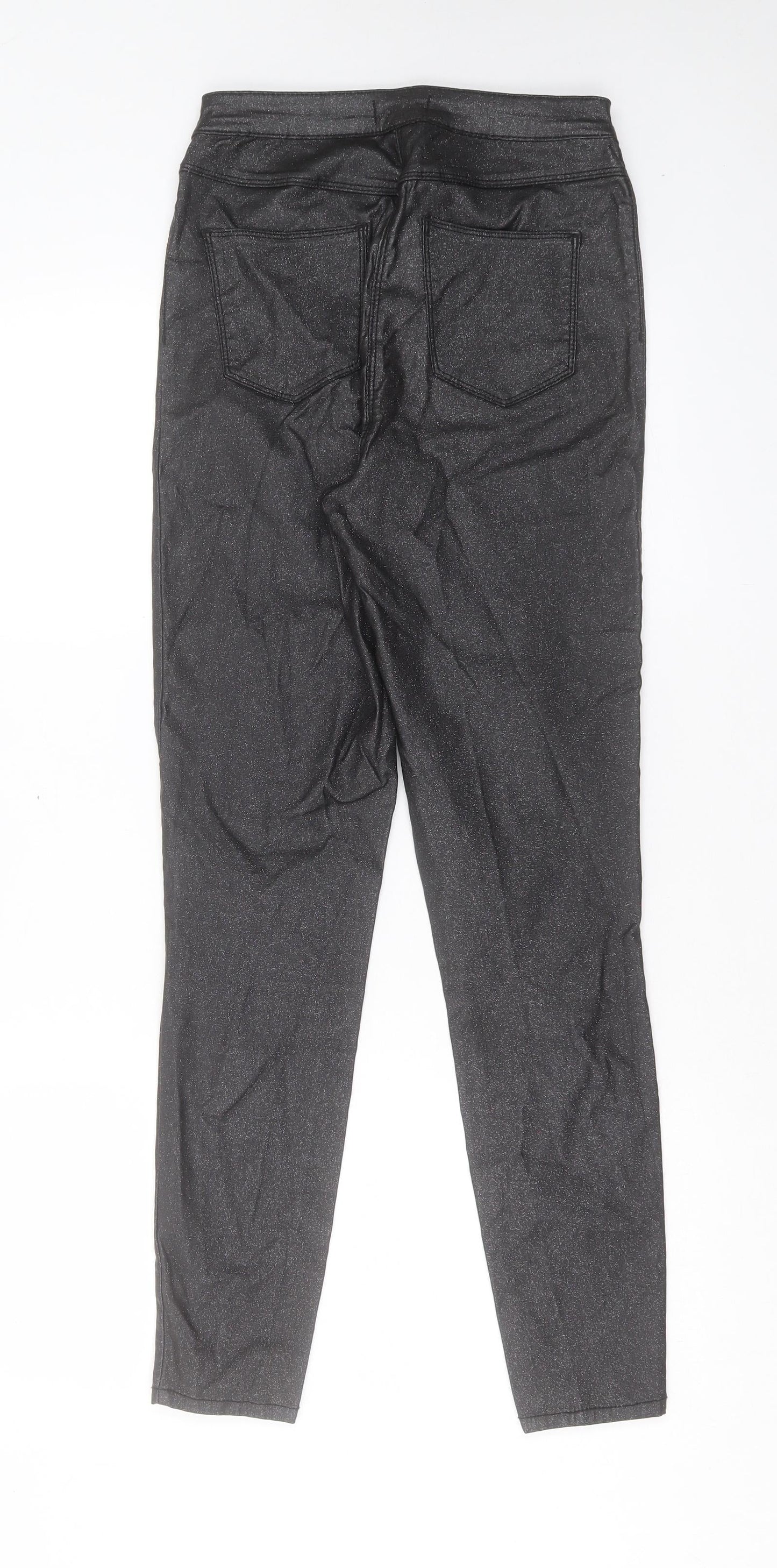 Womens UK Size 10 Papaya Regular Fit Skinny Black Jeans