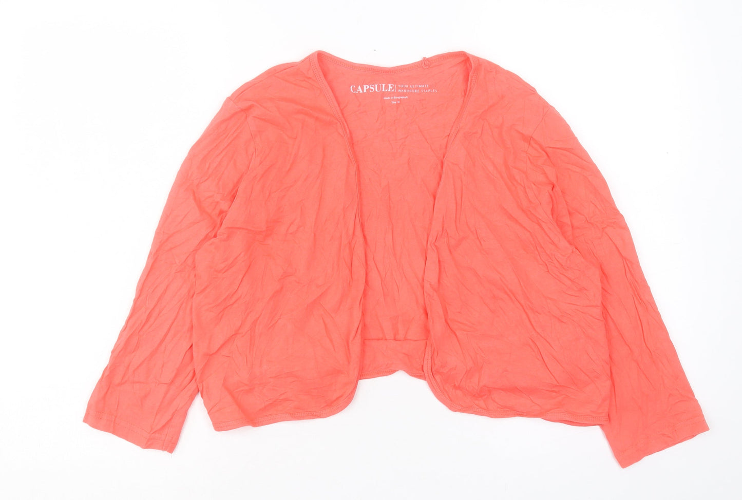 capsule Womens Pink V-Neck Cotton Cardigan Jumper Size 16