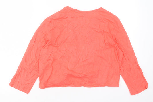 capsule Womens Pink V-Neck Cotton Cardigan Jumper Size 16