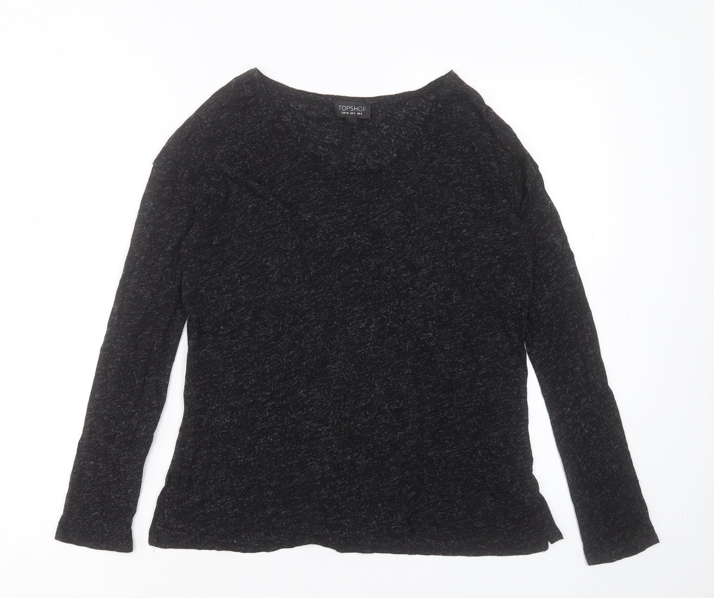 Womens UK Size 8 Topshop Black Basic T-Shirt