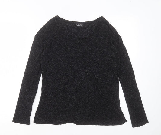 Womens UK Size 8 Topshop Black Basic T-Shirt