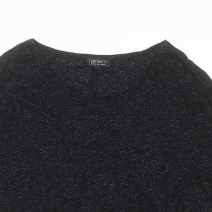 Womens UK Size 8 Topshop Black Basic T-Shirt