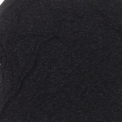 Womens UK Size 8 Topshop Black Basic T-Shirt