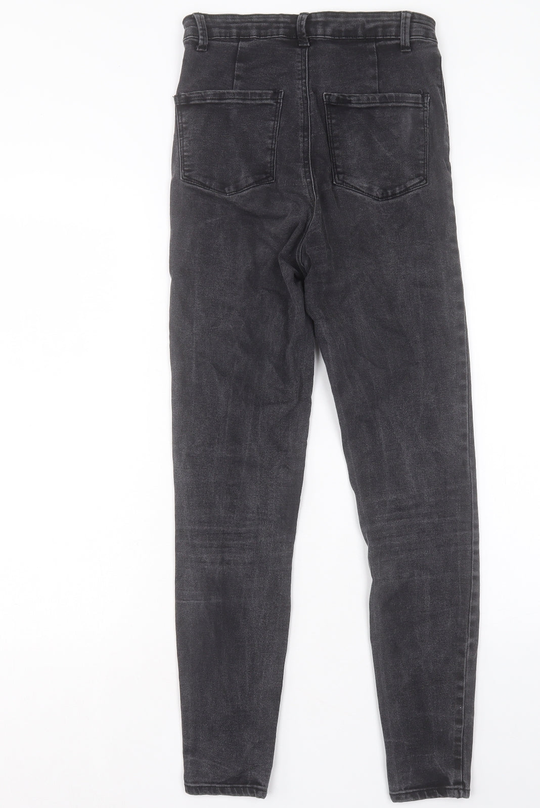 Denim & Co. Womens Grey Cotton Skinny Jeans Size 10 L27 in Regular Button