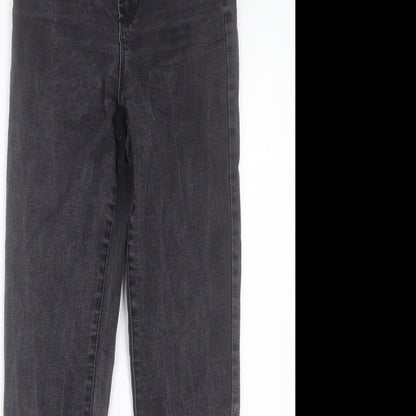 Denim & Co. Womens Grey Cotton Skinny Jeans Size 10 L27 in Regular Button