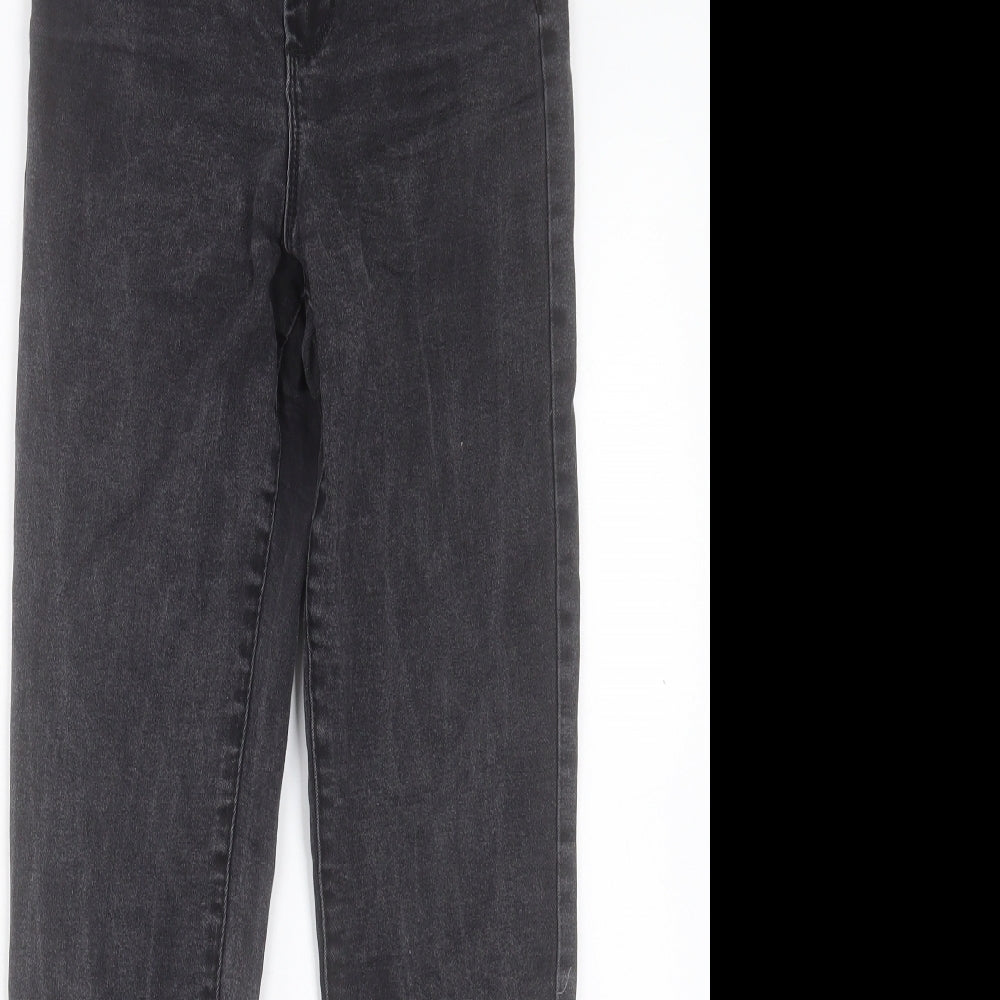 Denim & Co. Womens Grey Cotton Skinny Jeans Size 10 L27 in Regular Button