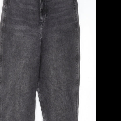 Hollister Womens Black Cotton Straight Jeans Size 25 in L25 in Regular Button