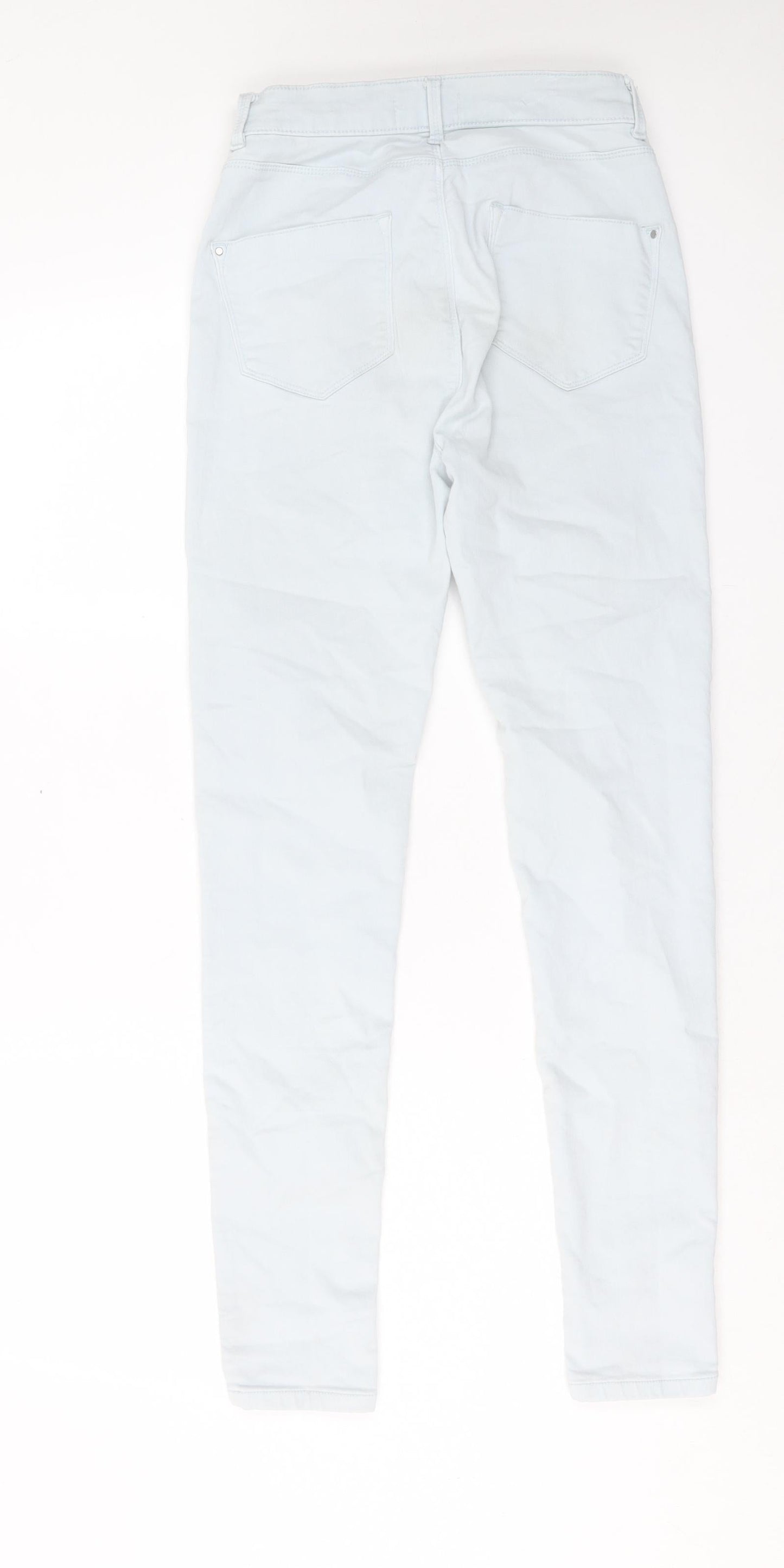 Dorothy Perkins Womens Blue Cotton Skinny Jeans Size 10 L30 in Regular Button