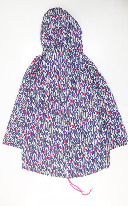 Denim & Co. Womens Multicoloured Geometric Jacket Size S Zip