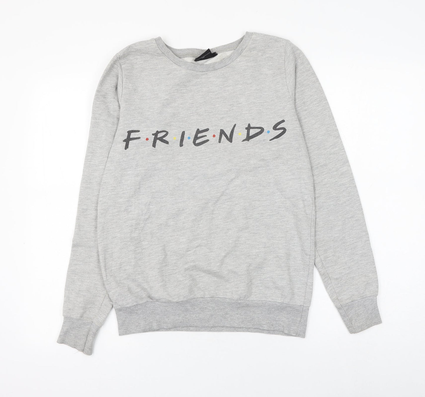 Primark Womens Grey Polyester Pullover Sweatshirt Size 6 Pullover - Friends