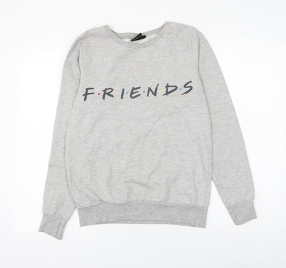 Primark Womens Grey Polyester Pullover Sweatshirt Size 6 Pullover - Friends